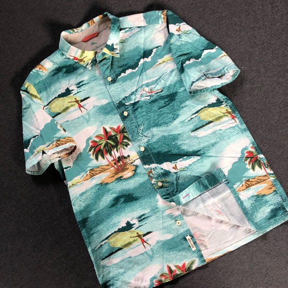Tommy Bahama Island Hawaiian Shirt (modern fit) size M - Picture 7 of 7